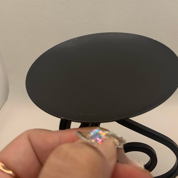 Fragrant Jewels Sterling Silver Ring w Aurora Borealas Crystal - Picture 9 of 13